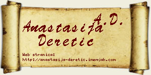 Anastasija Deretić vizit kartica